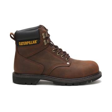 Caterpillar Second Shift Steel Varvas Miesten Työsaappaat Kahvi | CAT243-FI